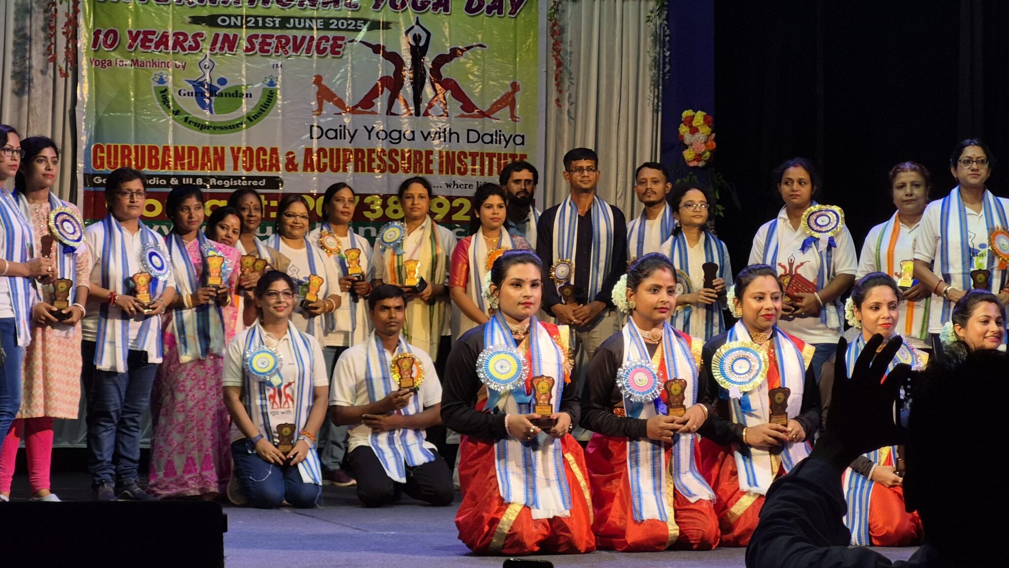 Felicitation of yoga teachers of gurubandan